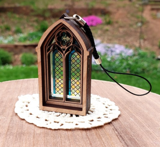 3D Gothic Window Charm
